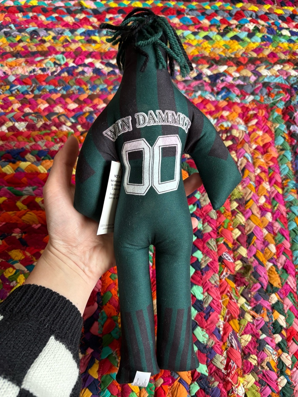WIN DAMMIT DOLL- THE TRADITION- GREEN AND BLACK SPORTS